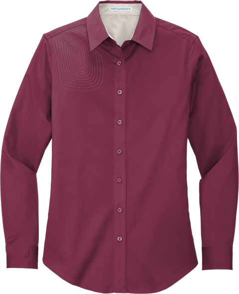 Ladies Long Sleeve Button Down Shirt – L608