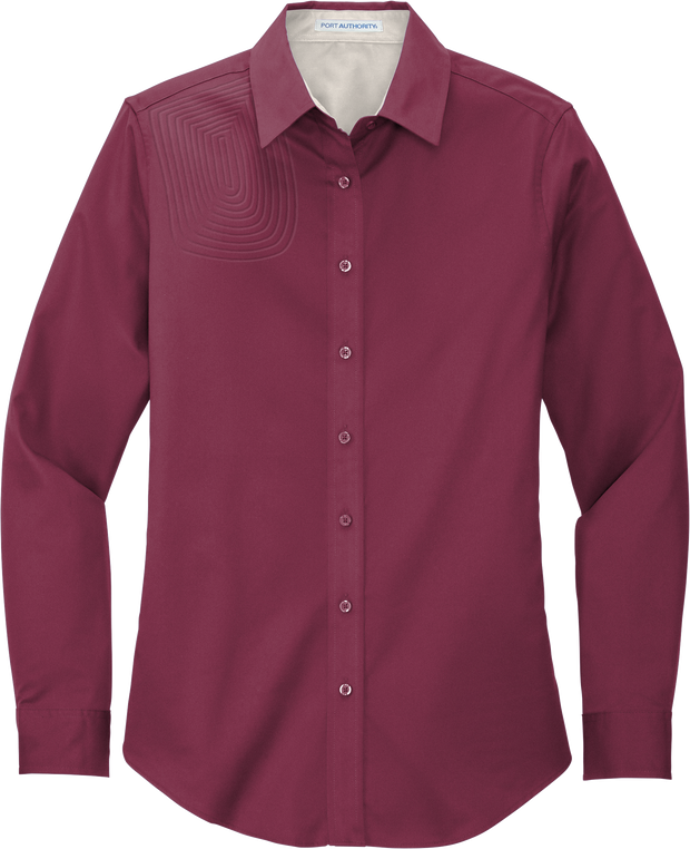 Ladies Long Sleeve Button Down Shirt – L608