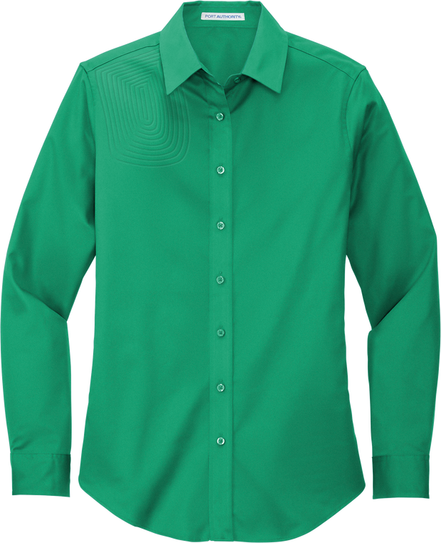 Ladies Long Sleeve Button Down Shirt – L608