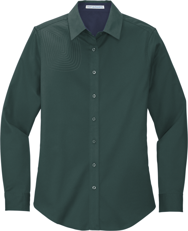 Ladies Long Sleeve Button Down Shirt – L608