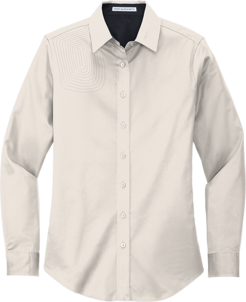 Ladies Long Sleeve Button Down Shirt – L608