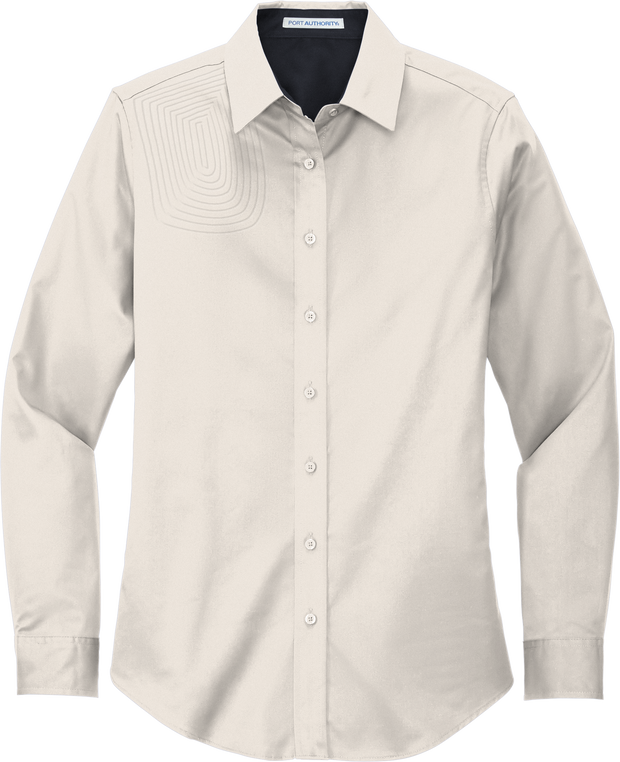 Ladies Long Sleeve Button Down Shirt – L608