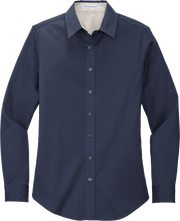 Ladies Long Sleeve Button Down Shirt – L608