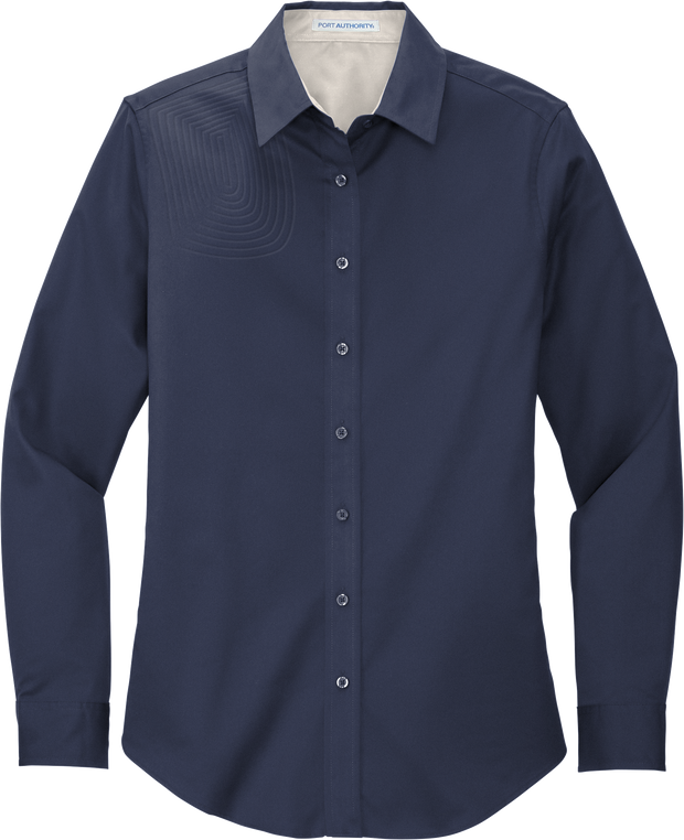 Ladies Long Sleeve Button Down Shirt – L608