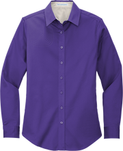 Ladies Long Sleeve Button Down Shirt – L608