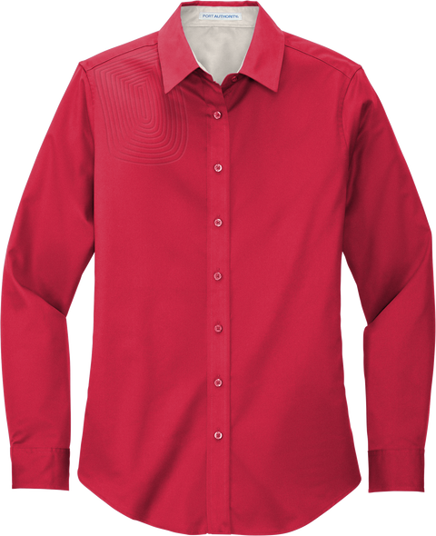 Ladies Long Sleeve Button Down Shirt – L608