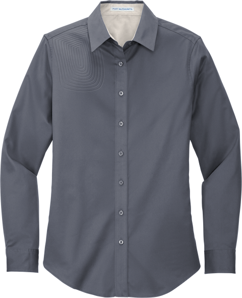 Ladies Long Sleeve Button Down Shirt – L608
