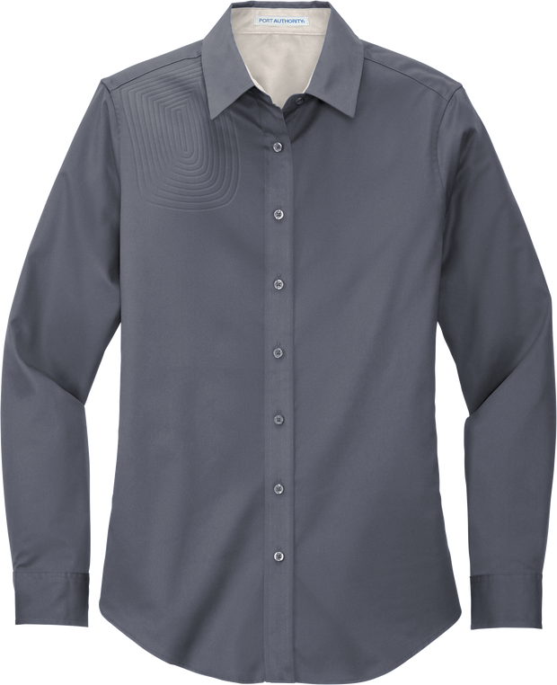 Ladies Long Sleeve Button Down Shirt – L608