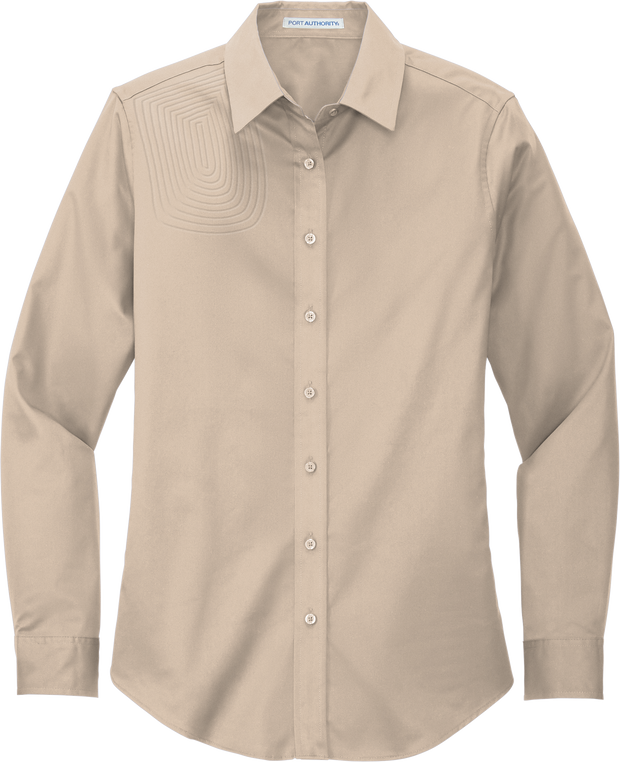 Ladies Long Sleeve Button Down Shirt – L608