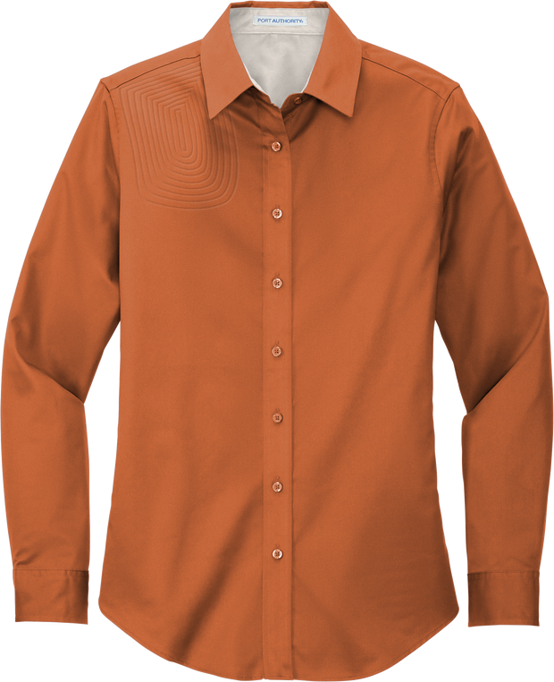 Ladies Long Sleeve Button Down Shirt – L608